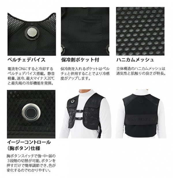 フローズンベスト（ペルチェ冷却プレート３個搭載）